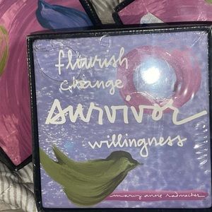 Domestic Violence  plaque  survivor NWT wooden block decorative on all sides